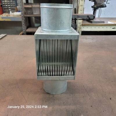 I-ZINC AutoClear Leaf and Debris Diverters Filters Cleanouts for Galvanized Gutters Downspouts 4 Inch Round