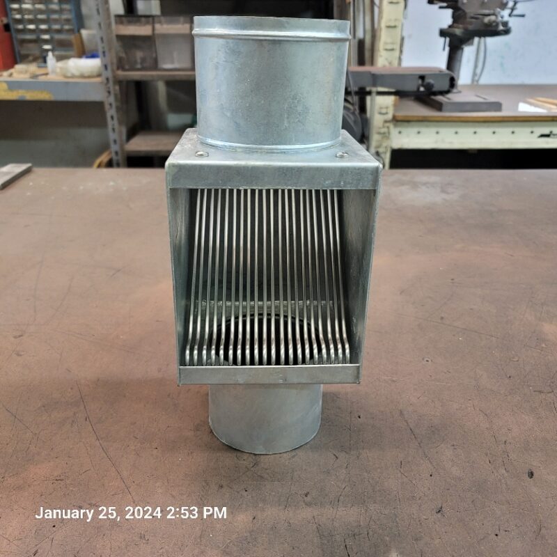 I-ZINC AutoClear Leaf and Debris Diverters Filters Cleanouts for Galvanized Gutters Downspouts 4 Inch Round