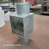 I-ZINC AutoClear Leaf and Debris Diverters Filters Cleanouts for Galvanized Gutters Downspouts 4 Inch Round