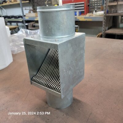 I-ZINC AutoClear Leaf and Debris Diverters Filters Cleanouts for Galvanized Gutters Downspouts 4 Inch Round