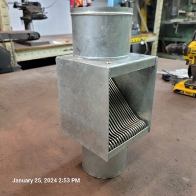 I-ZINC AutoClear Leaf and Debris Diverters Filters Cleanouts for Galvanized Gutters Downspouts 4 Inch Round