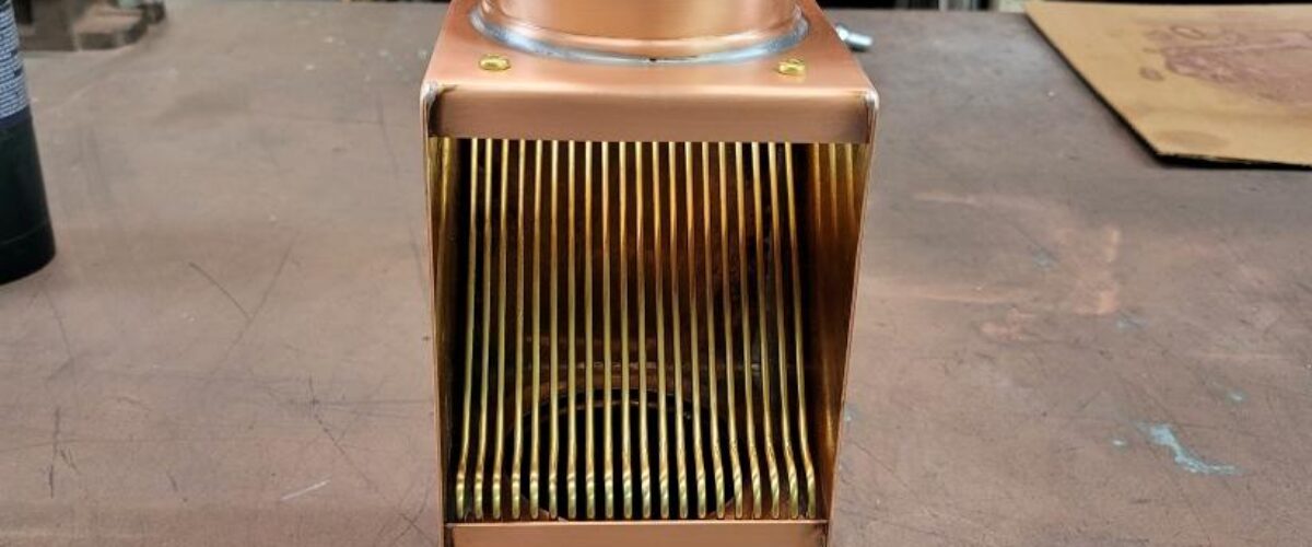 Copper AutoClear Leaf and Debris Diverters Filters Cleanouts for 4 Inch Round Downspouts