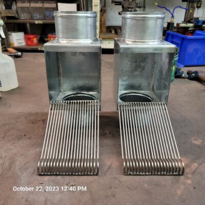 Galvanized AutoClear Leaf and Debris Diverters Filters Cleanouts for 4 Inch Round Downspouts
