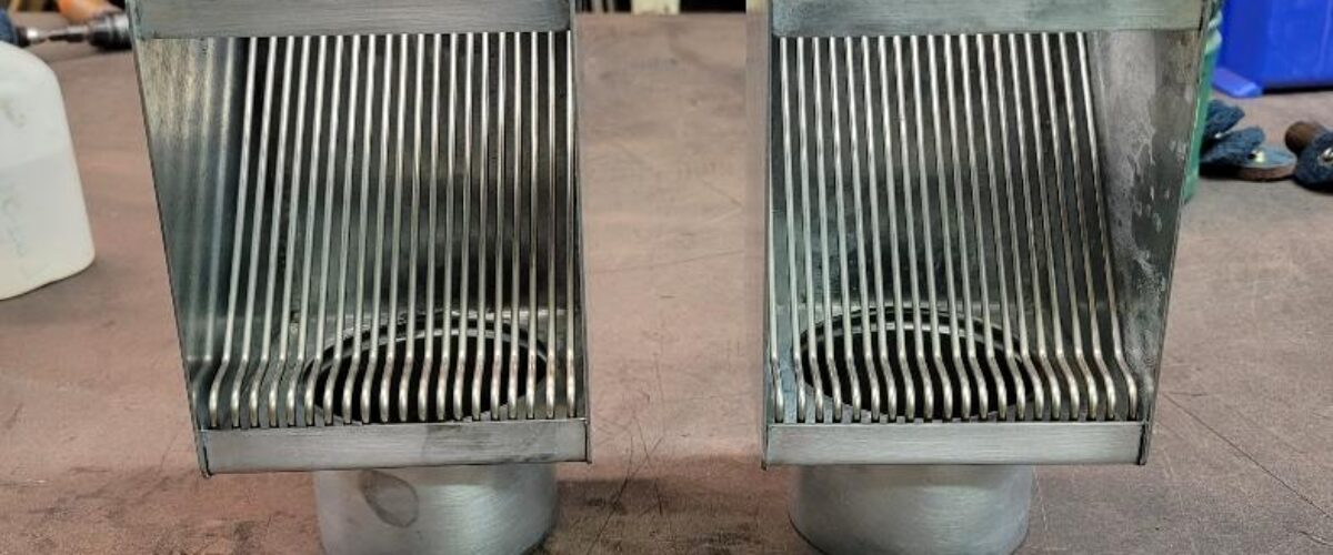 Galvanized AutoClear Leaf and Debris Diverters Filters Cleanouts for 4 Inch Round Downspouts