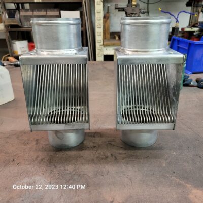 Galvanized AutoClear Leaf and Debris Diverters Filters Cleanouts for 4 Inch Round Downspouts