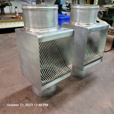 Galvanized AutoClear Leaf and Debris Diverters Filters Cleanouts for 4 Inch Round Downspouts