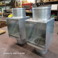 autoclear-downspout-cleanout-filter-galvanized-20231022_1240462 Galvanized AutoClear Leaf and Debris Diverters Filters Cleanouts for 4 Inch Round Downspouts