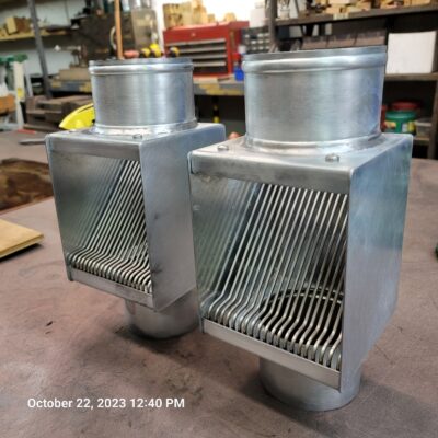Galvanized AutoClear Leaf and Debris Diverters Filters Cleanouts for 4 Inch Round Downspouts