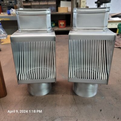I-ZINC AutoClear Leaf and Debris Diverters Filters Cleanouts for Galvanized Gutters Downspouts 4 by 3 Rectangular